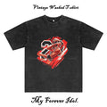 Basketball Idol Men's Washed Black Color T-shirt