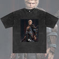 Men's Wukong Games Print Washed Black Tee
