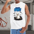 Spooky Halloween Ghost Men's Cotton Tank