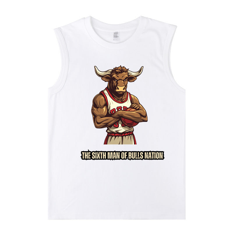 The Sixth Man Bulls Nation Cotton Tank Top-C