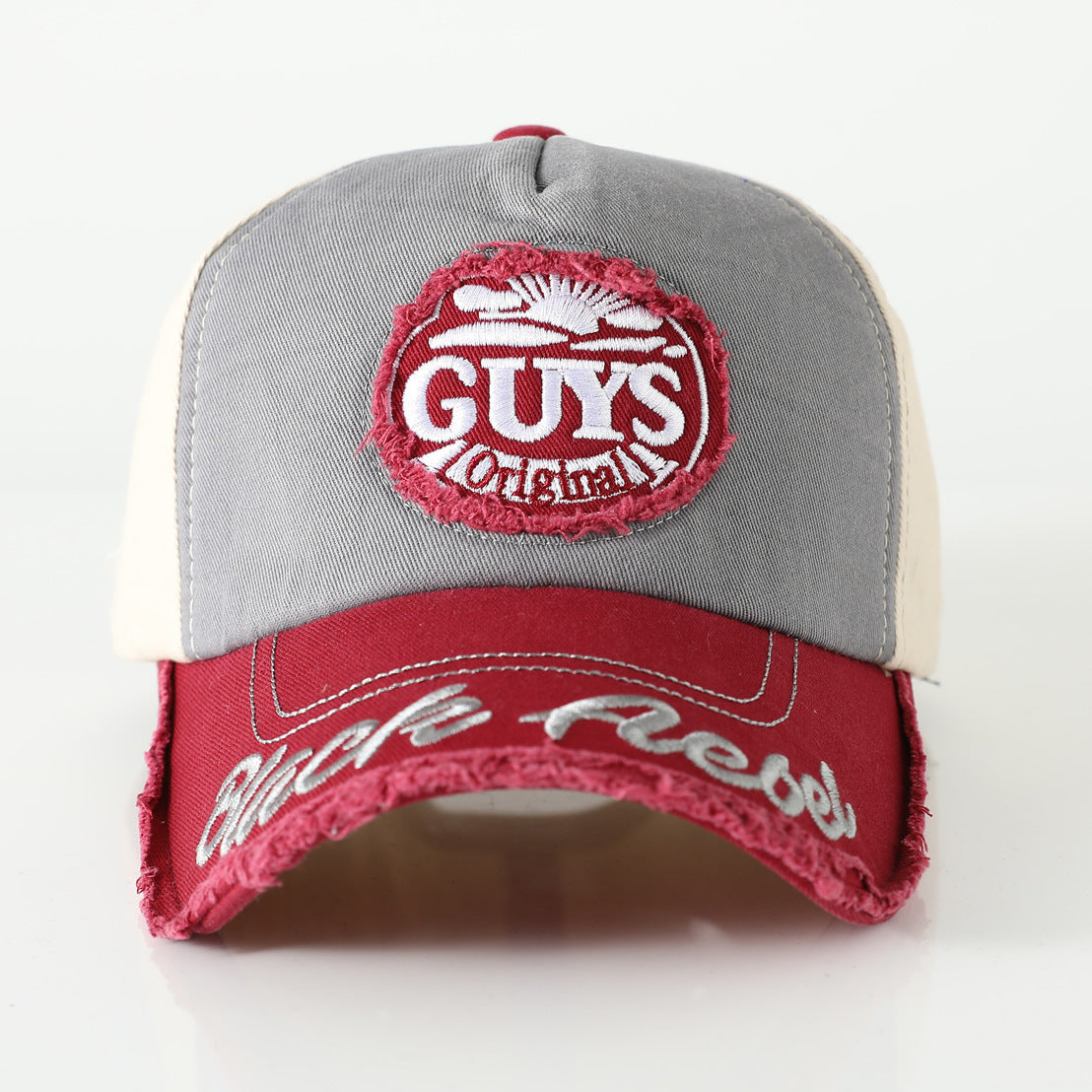 GUYS Embroidered Vintage Colorblock Cap Hat