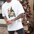 Gnome Couple on a Christmas Truck Men's Tee
