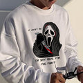 Spooky Vibes Skeleton Print Men's Sweatshirt