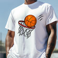 Hoop Dreams Scoring Basketball Print T-shirt