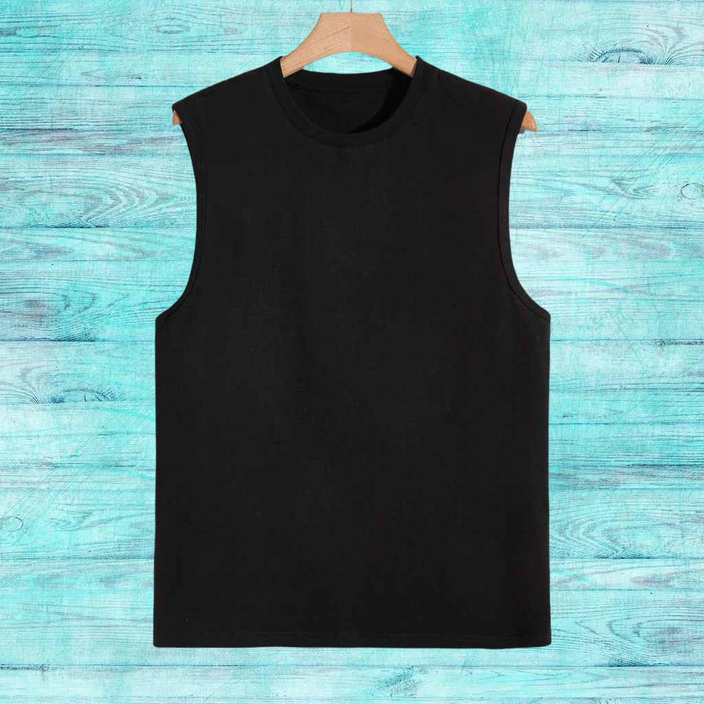 The Great Wave Letter Print Singlet Men's Tank Top