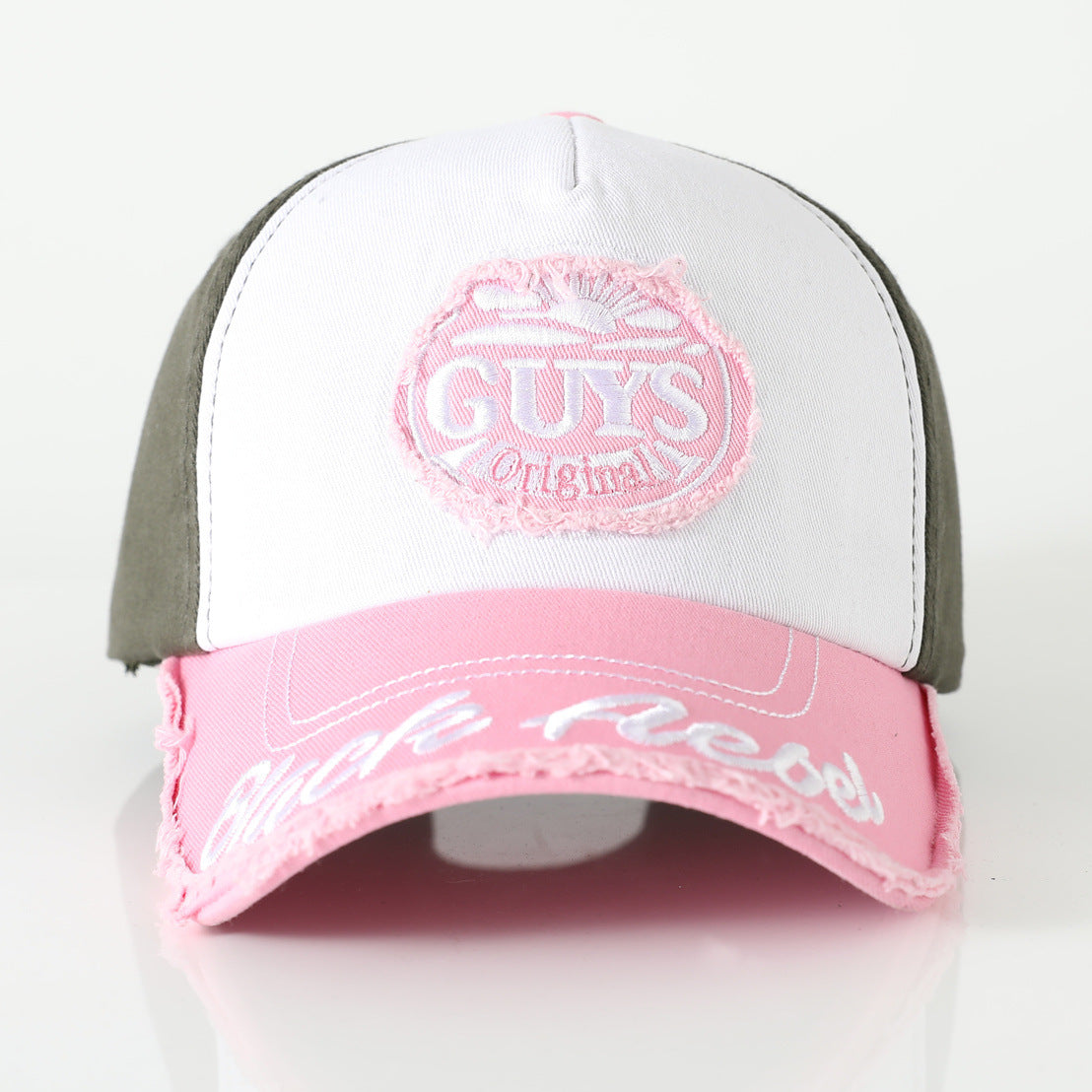 GUYS Embroidered Vintage Colorblock Cap Hat