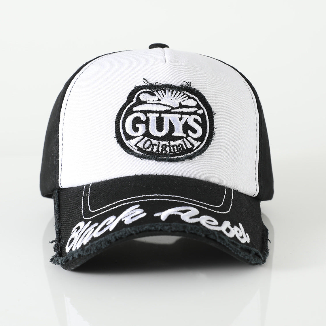 GUYS Embroidered Vintage Colorblock Cap Hat