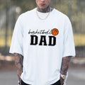 Sporty Basketball Dad Hoops and Letters Print Tee