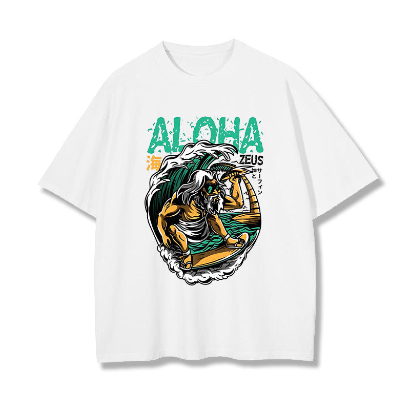 Surfing Zeus Aloha Spirit Men's T-shirt