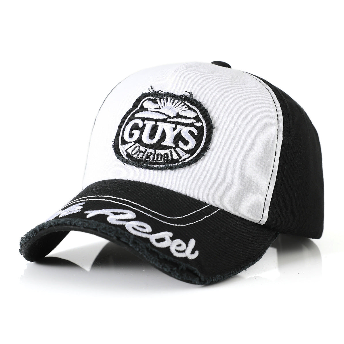 GUYS Embroidered Vintage Colorblock Cap Hat