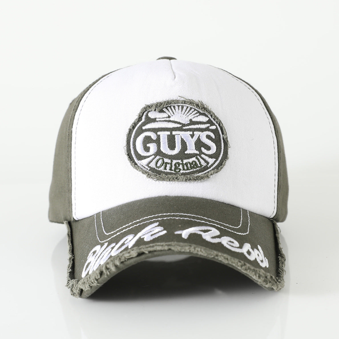 GUYS Embroidered Vintage Colorblock Cap Hat