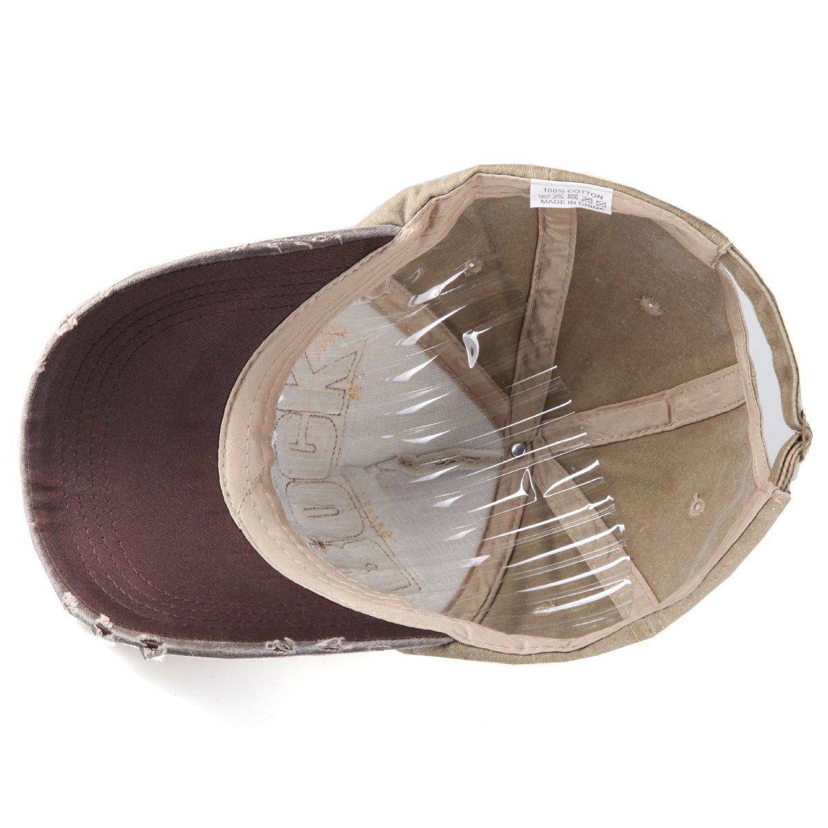 Rock Embroidered Vintage Colorblock Cap Hat